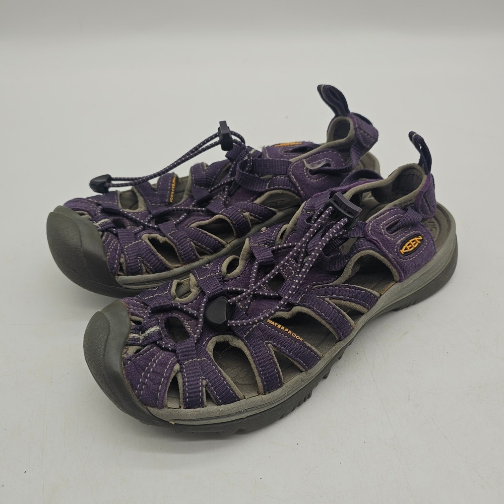 Keen Whisper Sandals Closed Toe Waterproof Womens Purple Water Hike Shoes Sz 6.5